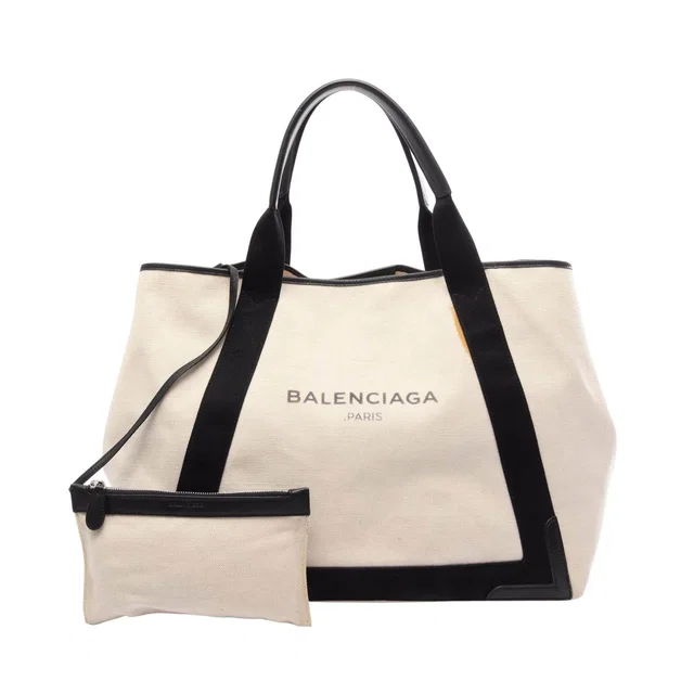 Balenciaga NAVY CABAS tote bag in Navy Canvas from LuxUness