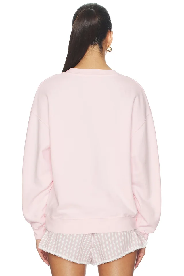 ANINE BING Spencer Sweatshirt in Powder Pink, photo 3 of 4 from REVOLVE (Canada)