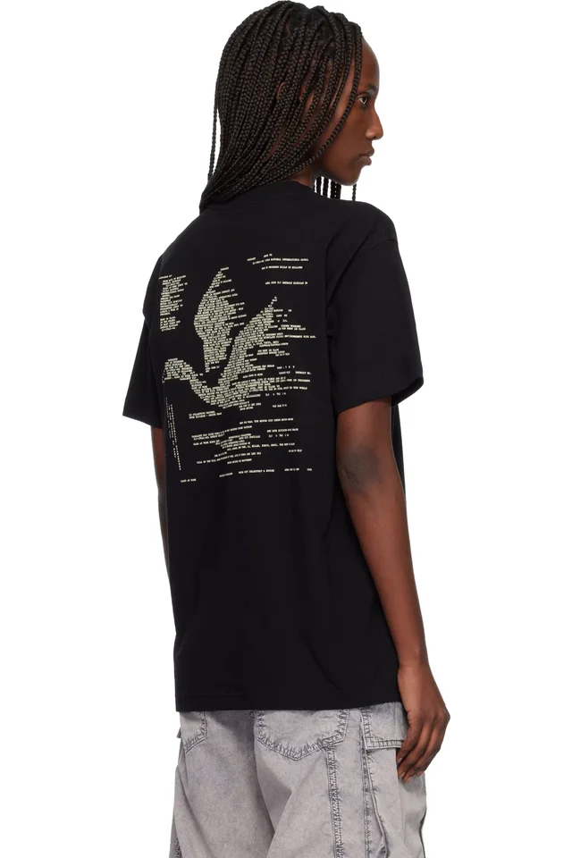Carhartt Work In Progress Black Punched T-shirt, photo 3 of 4 from SSENSE