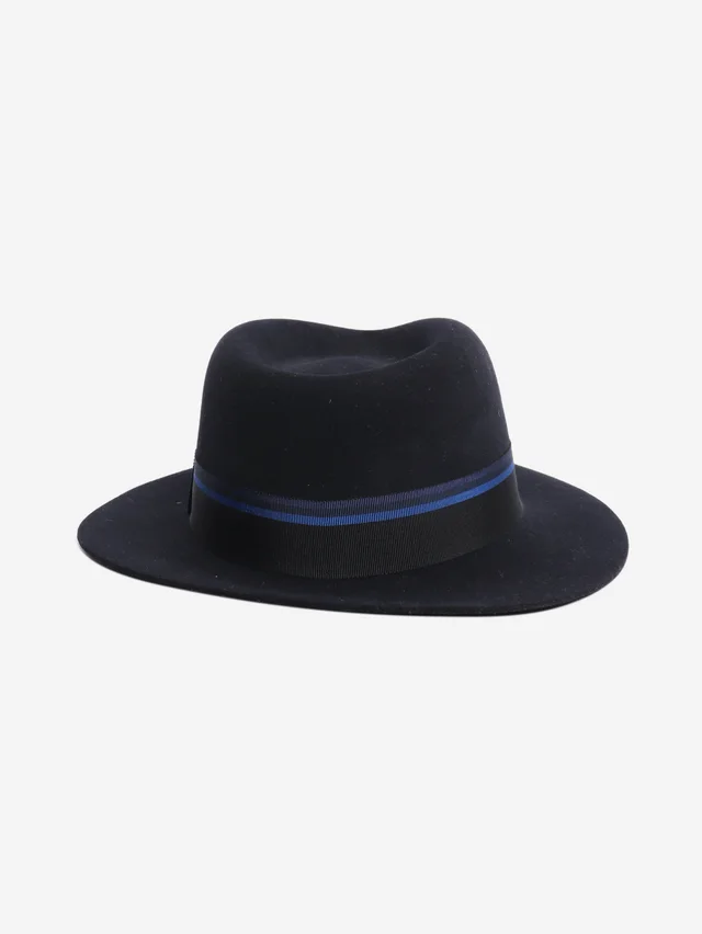 Hermès Navy Trilby hat in Navy from Sign of the Times