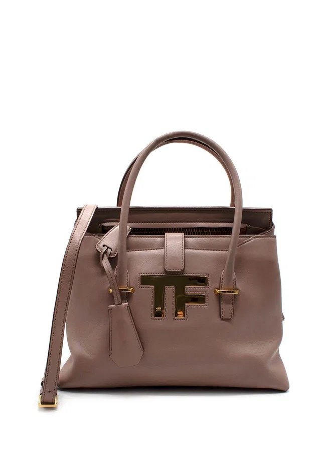 Tom Ford Smooth Calfskin Blush Icon Handbag in Pink Calfskin from HEWI