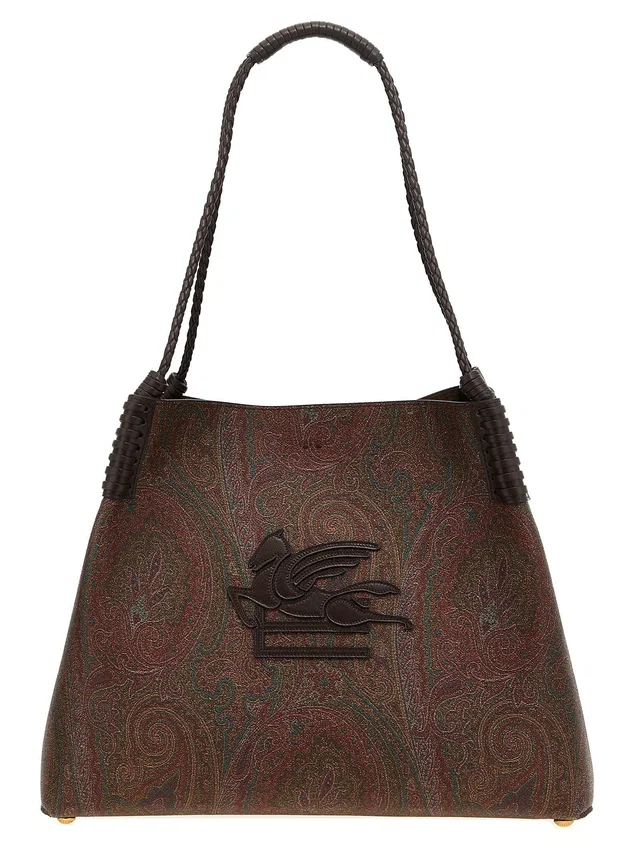 Etro Libra Shoulder Bag — Brown in Brown Suede from HEWI