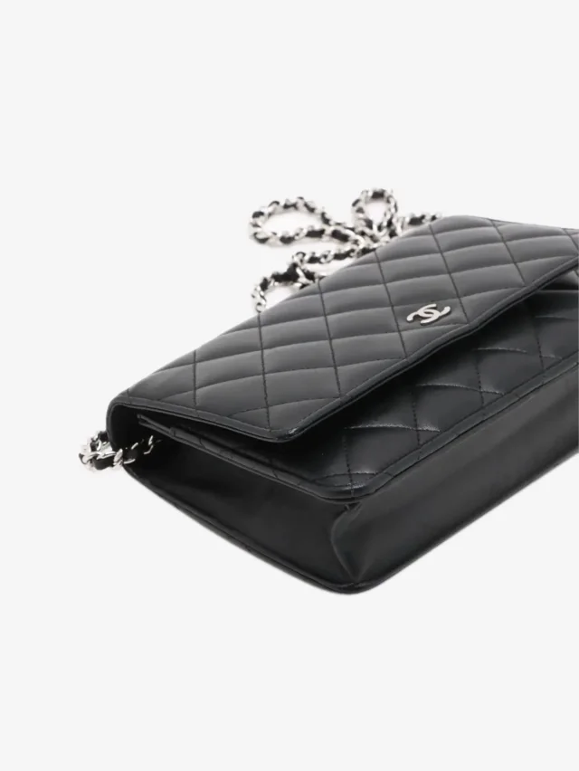 Chanel Black 2013 lambskin quilted Wallet on Chain in Black Lambskin from Sign of the Times, photo 4 of 16