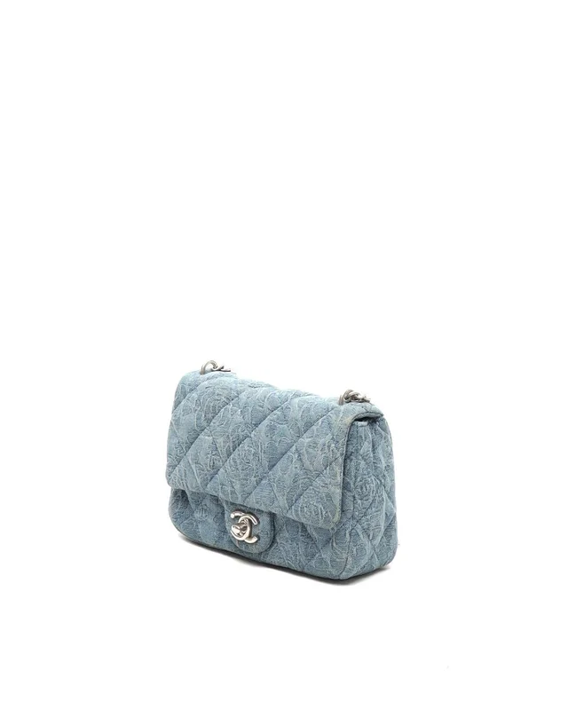 Chanel Denim Camellia Sweetheart Mini Flap Bag in Denim from A Retro Tale, photo 2 of 10
