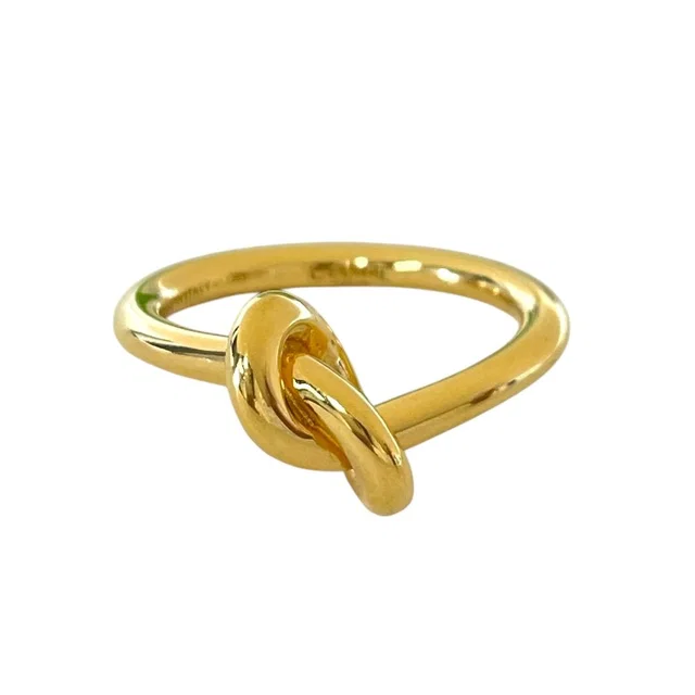 Celine Knot Ring Gold Plated in Gold from The Reluxe
