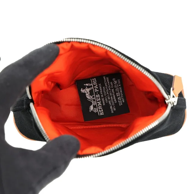 Hermès BolidePouch Black Cotton100% Size Mini in Black from GALLERY RARE, photo 4 of 9