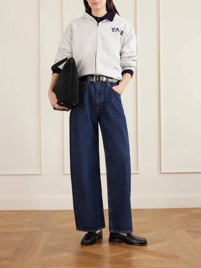 SPORTY & RICH Printed cotton-jersey zip-up hoodie in Grey, photo 2 of 2 from NET-A-PORTER (Canada)