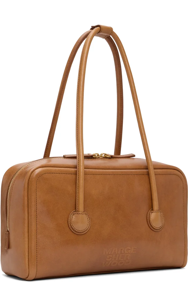 MARGESHERWOOD Brown Soft Boston Small Bag, photo 2 of 4 from SSENSE