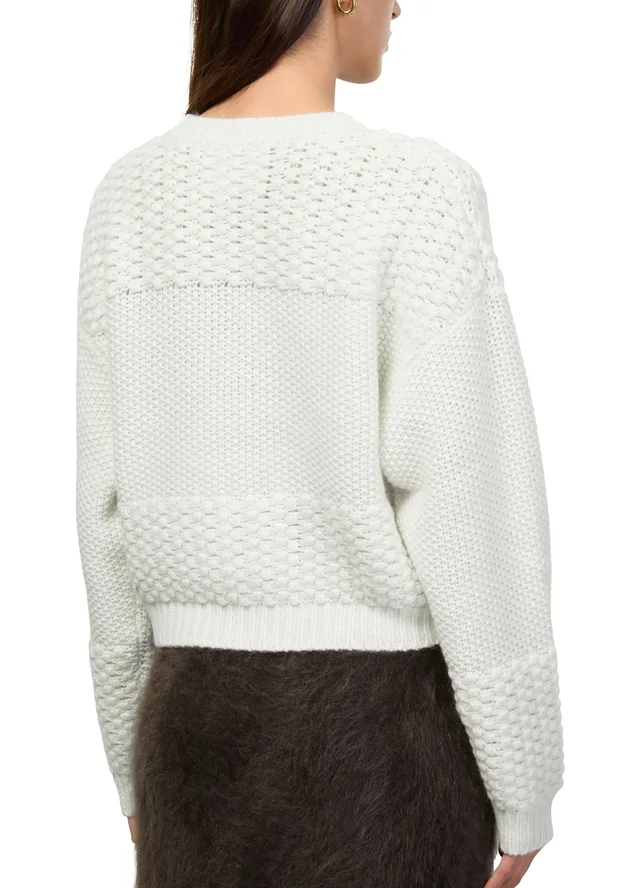LISA YANG Signe cashmere sweater in White 100% cashmere knit, photo 5 of 6 from 24S (US)