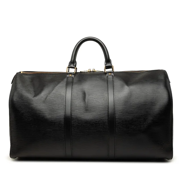 Black Louis Vuitton Epi Keepall 50 Travel Bag in Black Leather from Designer Revival, photo 1 of 1