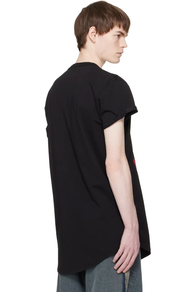 Vivienne Westwood Black Swirl Longline T-shirt, photo 3 of 4 from SSENSE