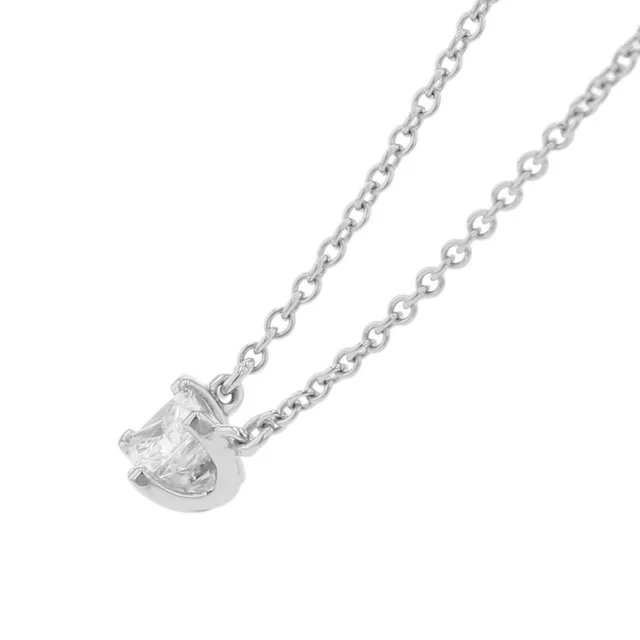 Tiffany & Co. Solitaire Square Necklace Pt950 from GALLERY RARE, photo 2 of 2