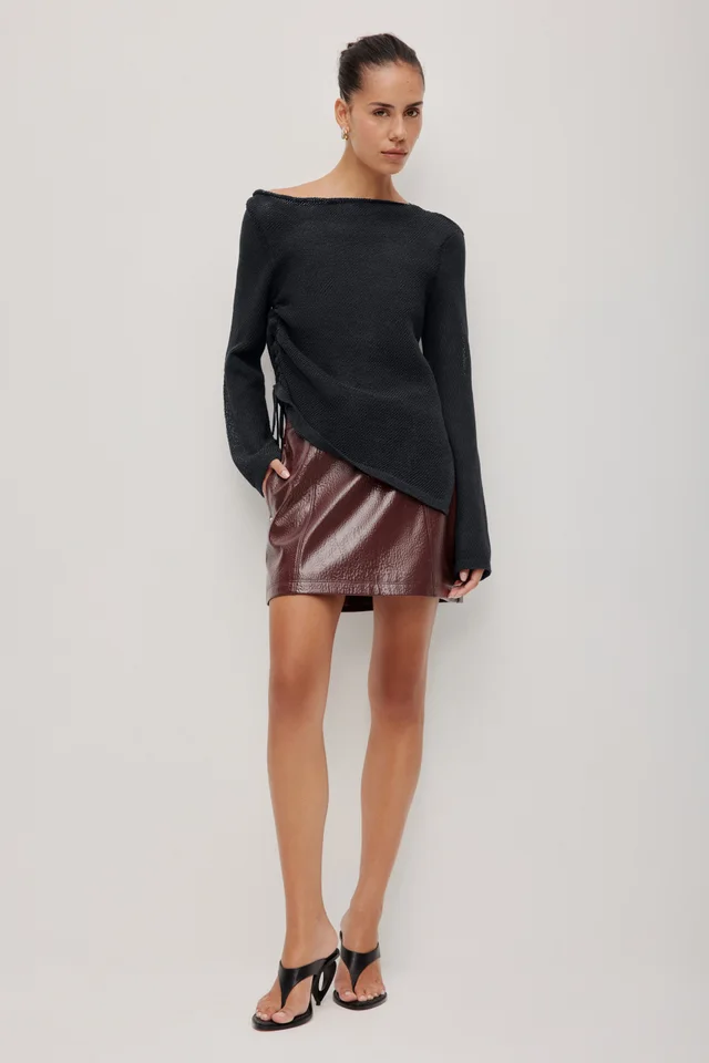 Aje Studio Suri Long Sleeve Knit Top in Black from Aje, photo 1 of 1