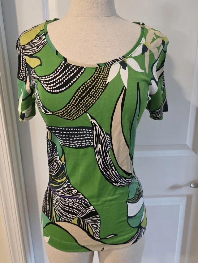 Escada Shirt Size 32 Or Xs in green from Poshmark