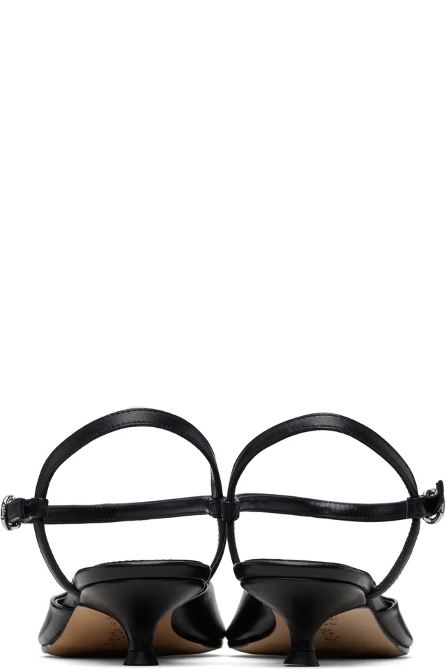 Aeyde Black Colette Heels, photo 2 of 3 from SSENSE
