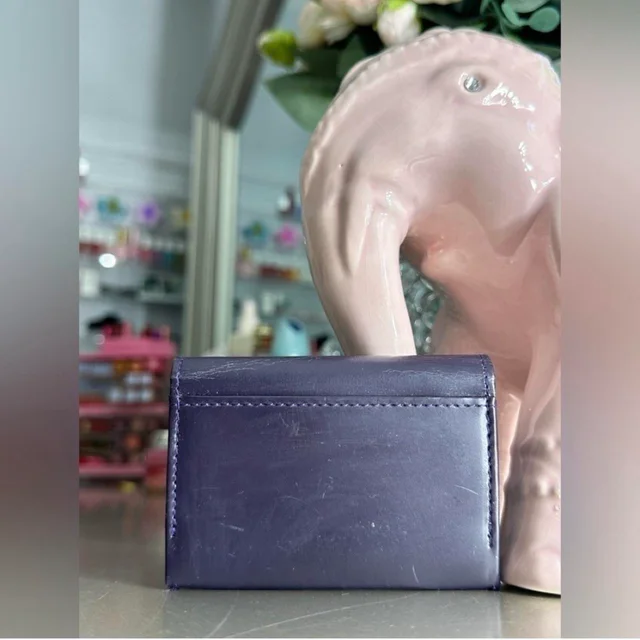 Saint Laurent Women's Cardholders - Purple/Blue in blue|purple from Depop, photo 3 of 9
