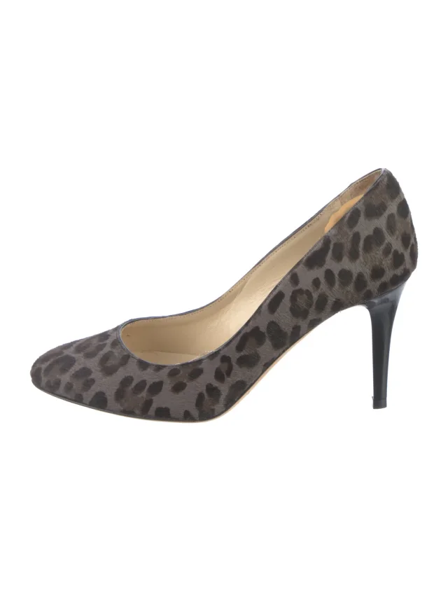 Jimmy Choo Ponyhair Animal Print Pumps in gray from The RealReal