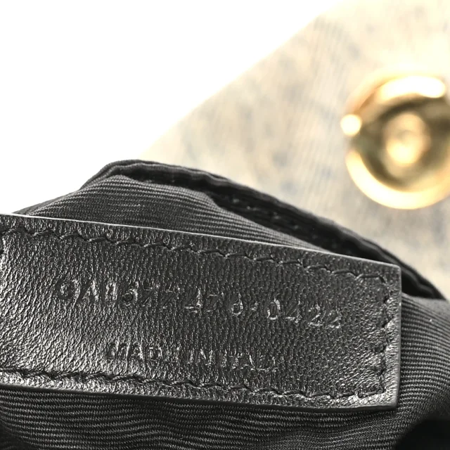 Saint Laurent Quilted Medium Loulou Puffer Monogram Chain Satchel Azur in Denim from FASHIONPHILE, photo 7 of 10