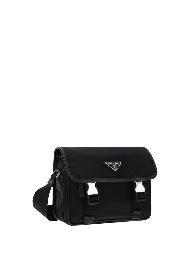 Prada Re-Nylon Shoulder Bag — Black Polyamide in Black Nylon from HEWI