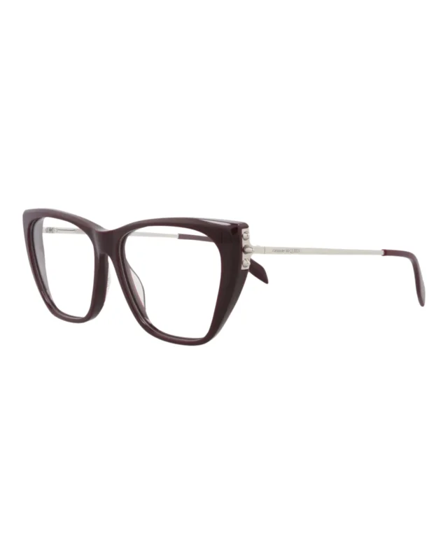 Alexander McQueen Cat Eye-Frame Acetate Optical Frames in purple, photo 2 of 5 from ShopSimon