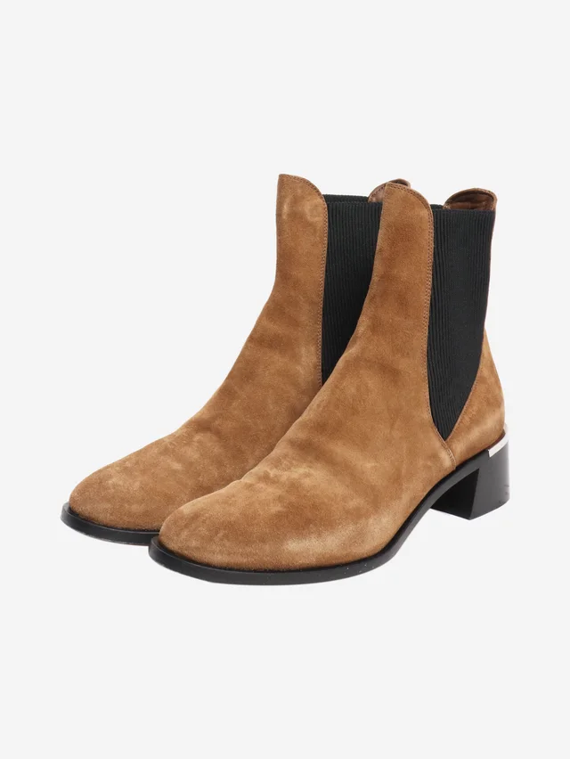 Jimmy Choo Brown suede ankle boots - size EU 39.5 (UK 6.5) in Brown Suede from Sign of the Times, photo 2 of 2