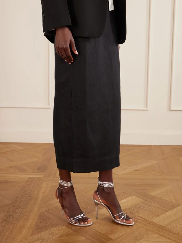 AMINA MUADDI Lori metallic leather sandals in Metallic, photo 2 of 2 from NET-A-PORTER (Canada)
