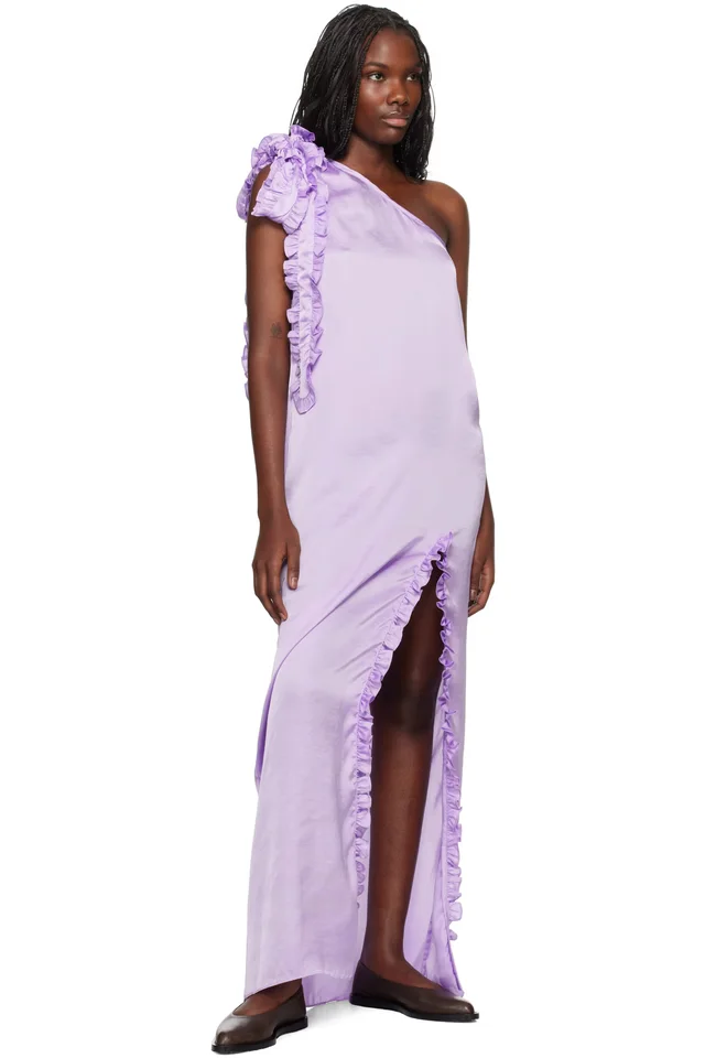 Kika Vargas Purple Aretha Maxi Dress, photo 4 of 4 from SSENSE