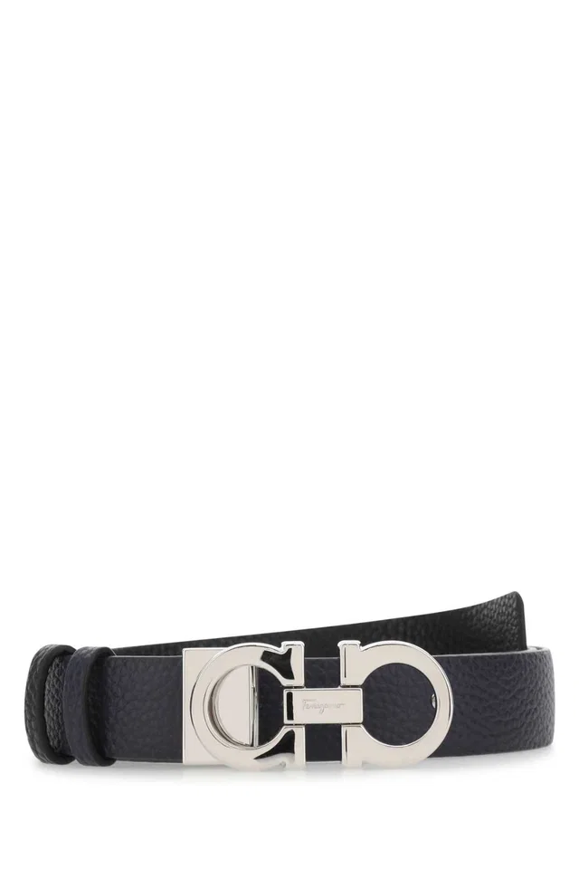 Ferragamo Mirtonero Belt — Navy in Navy Calfskin from HEWI