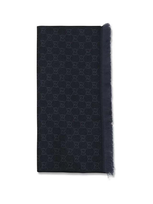 Gucci Gg Supreme Embroidered Wool Scarf — Black (ovis Aries) Scarfs in Black Wool from HEWI