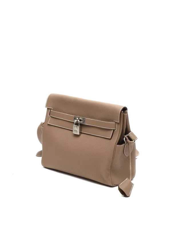 Hermès Etoupe Kelly Messenger GM Togo Bag in Taupe Togo leather from A Retro Tale, photo 2 of 10