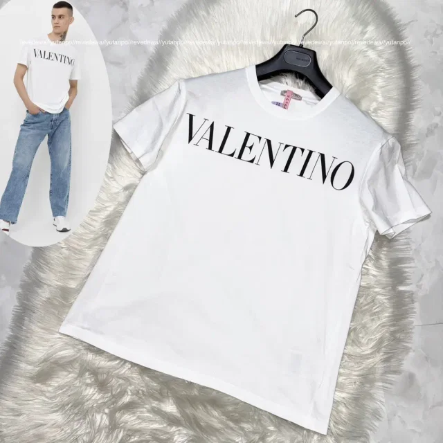 Valentino Garavani Front Logo T-Shirt in white from Grailed