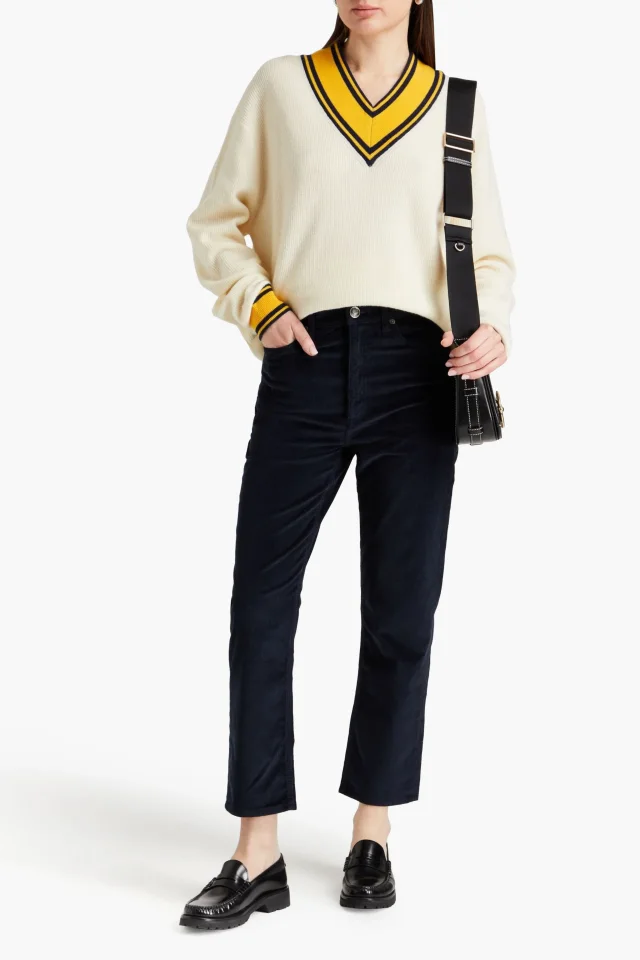 Rag & Bone Wren Cropped Cotton-Blend Corduroy Straight-Leg Pants, photo 2 of 4 from THE OUTNET