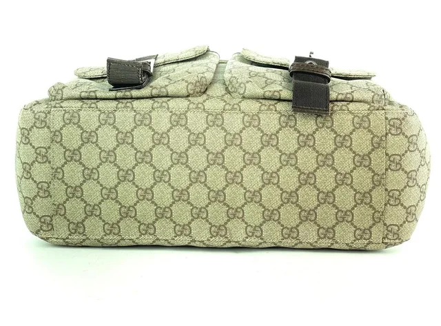 Gucci Monogram Signature Double Pocket Supreme Satchel from Bagriculture