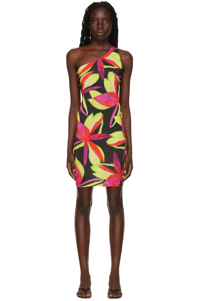 Pink Plunge Minidress, image 1 of 1 from SSENSE