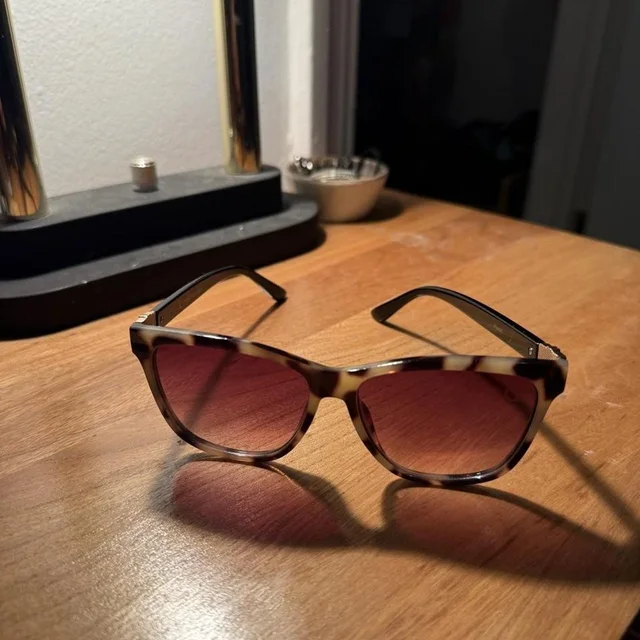 Judith Leiber Women's Sunglasses - Brown/Multi in multicolor|red|brown from Depop, photo 1 of 1