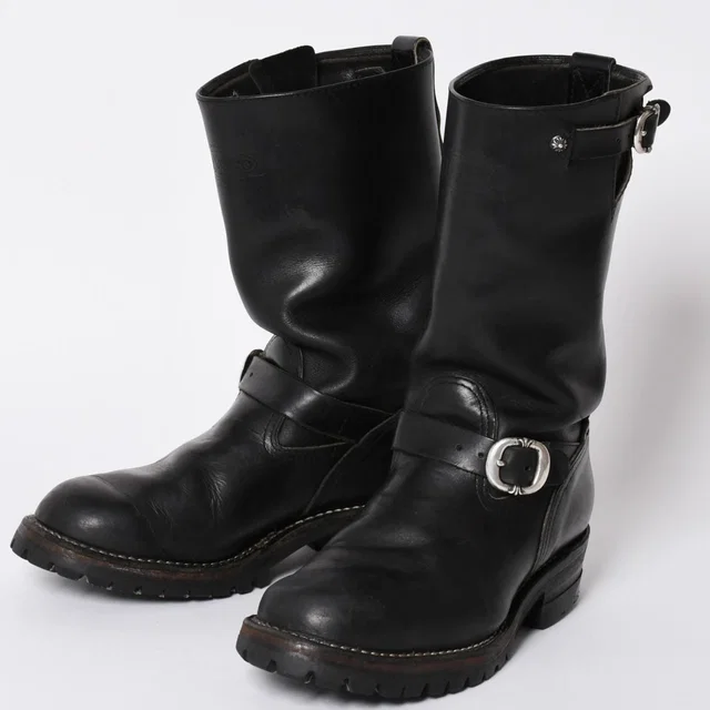 Chrome Hearts Wesco Boss Boots CH Cross Gunslinger Ball 8 in Leather from The Reluxe