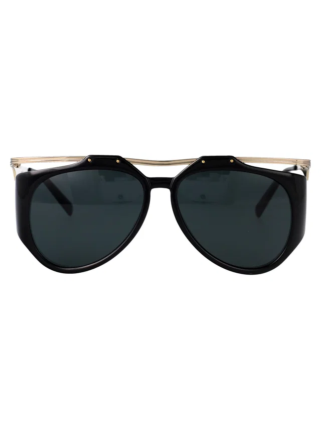 Saint Laurent Slm137 Sunglasses — Black Metal in Black from HEWI