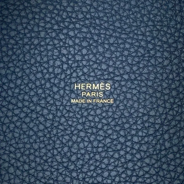 Hermès Picotin Lock Blue de Prusse Taurillon Clemence Size PM in Blue Clemence leather from GALLERY RARE, photo 14 of 15