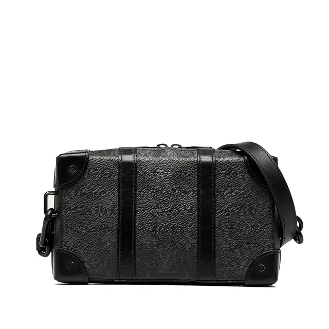 Black Louis Vuitton Monogram Eclipse Soft Trunk Wallet Crossbody in Black Canvas from Designer Revival