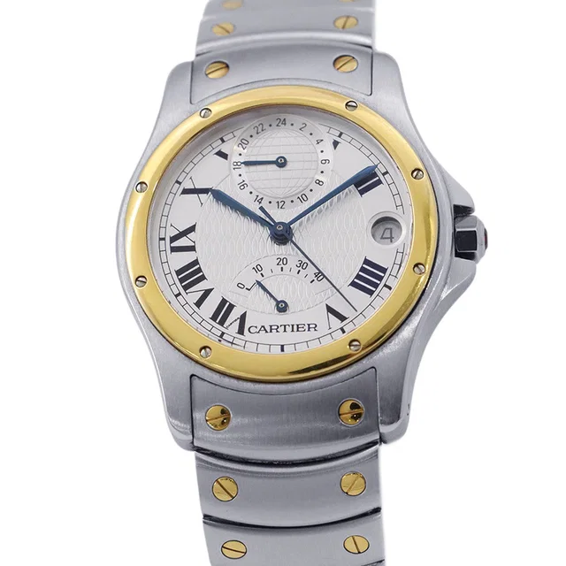 Cartier Santos Rondo W29mm Stainless Steel K18YG Silver DialW20038R3 in Silver from GALLERY RARE