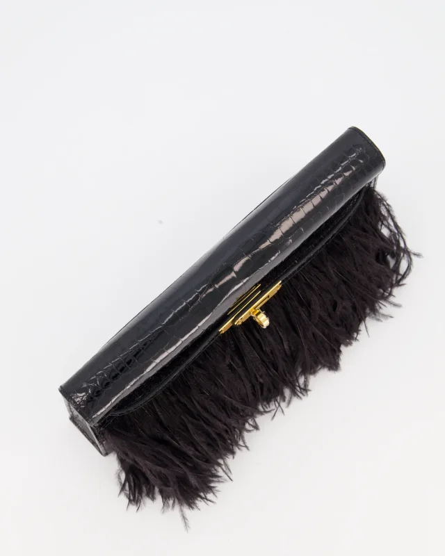 Hermès Kelly Elan Folie Bag in Black Crocodile from Sellier, photo 20 of 24