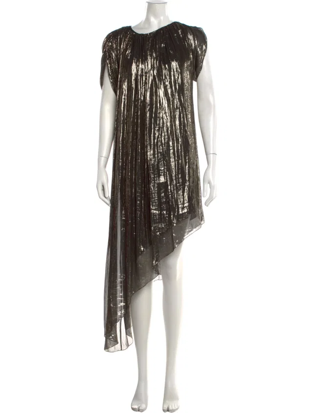Lanvin Silk Mini Dress in gold Silk from The RealReal