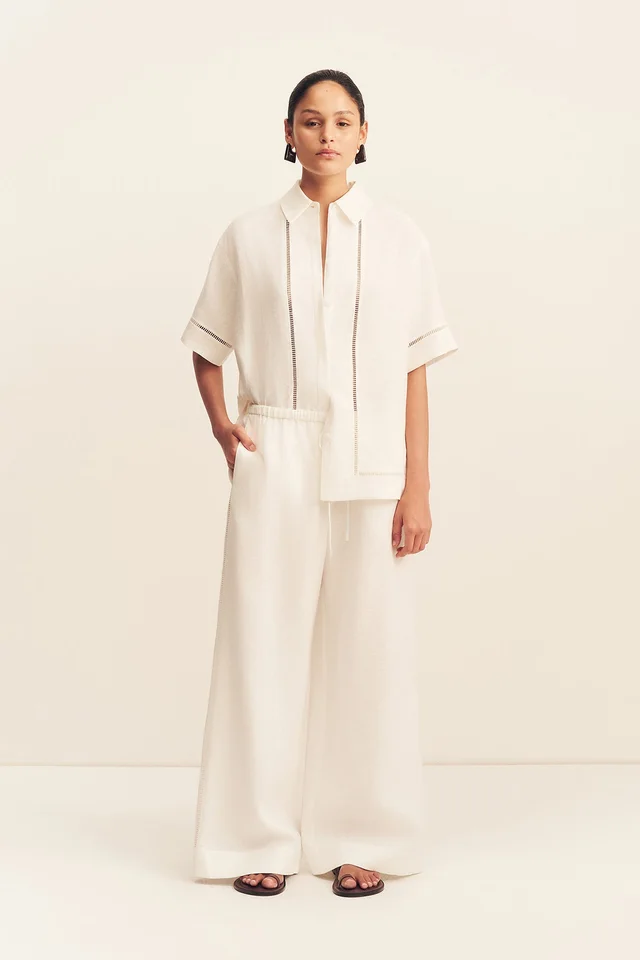 Shona Joy TOMMY LINEN PANT - IVORY from Shona Joy, photo 1 of 1