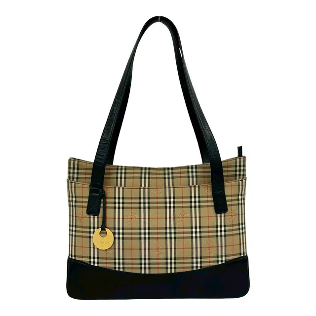 Burberry Leather Canvas Tote Bag in Canvas from LuxUness