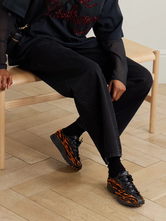 NIKE Air Superfly LX cheetah-print calf hair and leather sneakers in Orange, photo 2 of 2 from NET-A-PORTER (Canada)