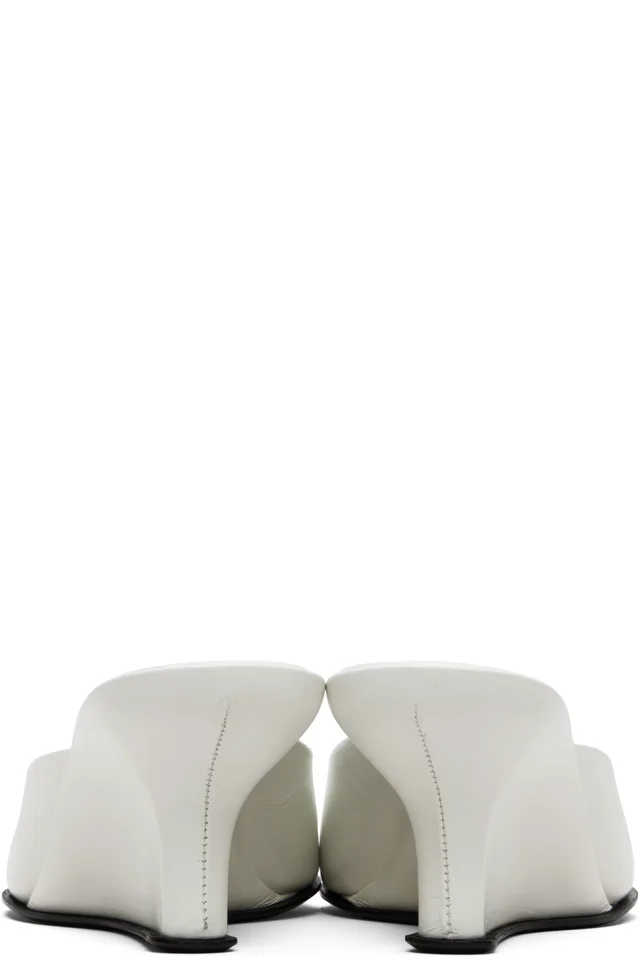 BY FAR White Caroo Heeled Sandals, photo 2 of 5 from SSENSE