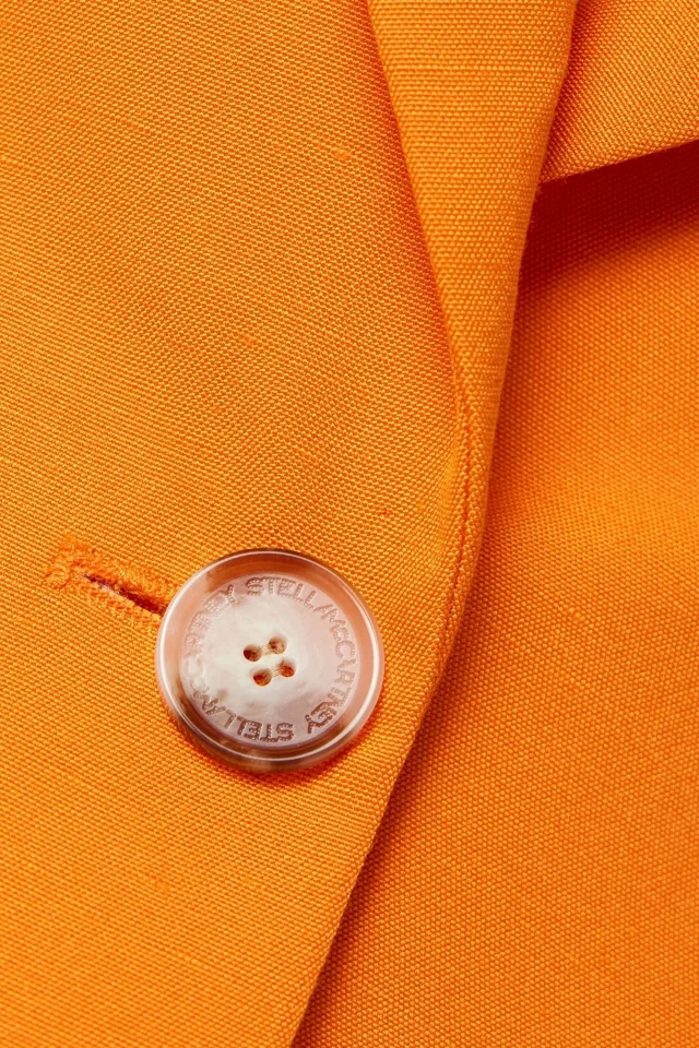 Stella McCartney Tailored Dupioni Hourglass Blazer in Bright orange, photo 4 of 4 from THE OUTNET
