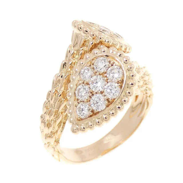 Boucheron Serpent Boheme 750 Pink Gold Diamond Ring Size 10 in Pink from LuxUness
