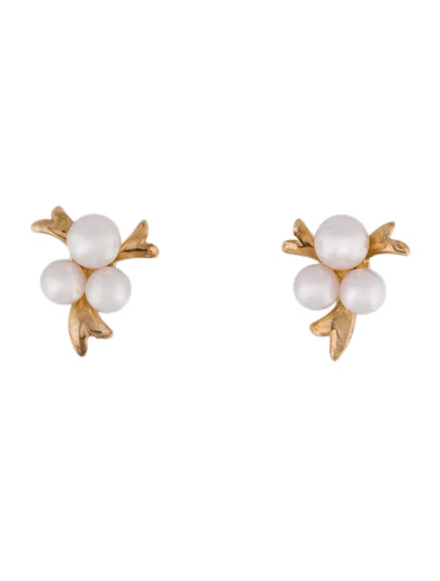 Mikimoto 14K Pearl Screw Clip-On Earrings in multicolor from The RealReal