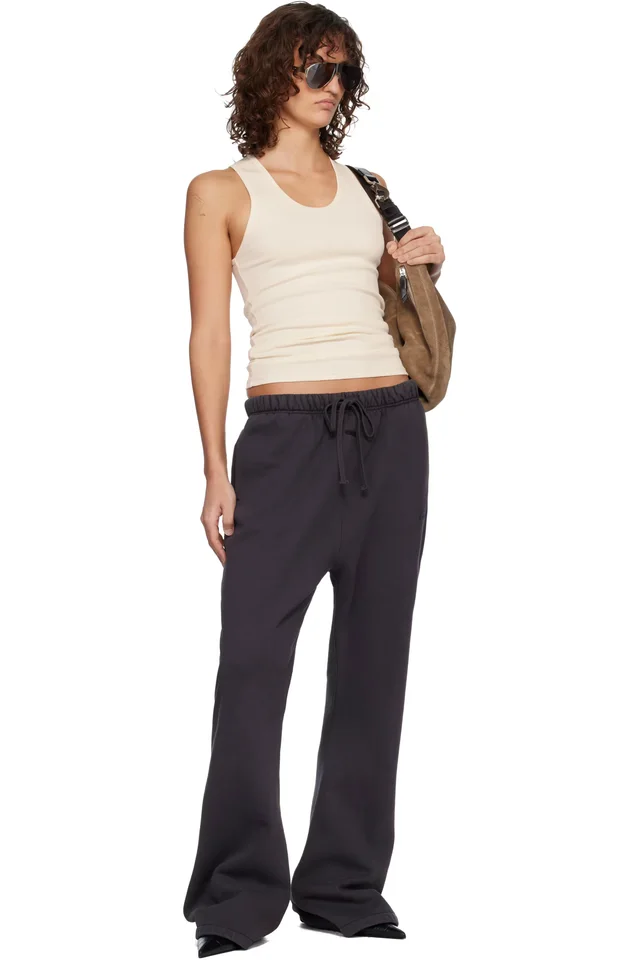 Fear of God ESSENTIALS Black Signature Classic Fit Flare Sweatpants, photo 4 of 4 from SSENSE